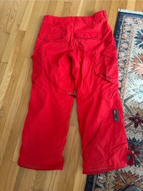 SESSIONS Red Men's Cargo Snow Pants